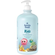 FAMILY FRESH Pre deti 2v1 SPRCHOVÝ GÉLOVÝ ŠAMPÓN s pumpičkou do VANE 1L