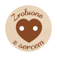 Gombíková ozdoba VYROBENÁ SRDÍČKOM, stredný dekor