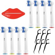 8x HLAVA ELEKTRICKEJ ZUBNEJ KEFKY ORAL-B + STIERKA NA TOPICKS