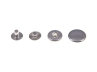 Stláčacie gombíky ALFA, kovové patentky, 17mm, STRIEBORNÉ, 10 sád