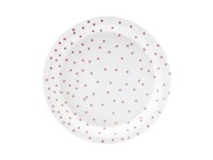Dot taniere biele 18cm (1 balenie / 6 ks) Party Deco