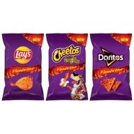Doritos Cheetos Lay's Flamin' Hot chrumkavé chipsy s pikantnou príchuťou 75 g