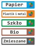 Nálepky na uľahčenie triedenia 5 frakcií
