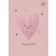 ZÁPISNÍK A5, 16 listov, 3 farebné linky, GLITTER