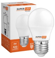 G45 E27 4W SMD LED žiarovka, neutrálna biela guľa