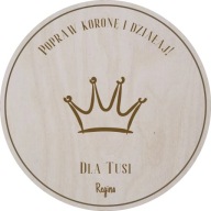 Podložka pod hrnček - motív korunky - personalizácia