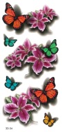 Umývateľné tetovanie pre deti BUTTERFLIES 3D34