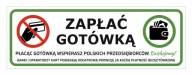 PLATBA V HOTOVOSTI PREFERUJEME PLATBU HOTOVOSŤ V HOTOVOSTI INFORMAČNÁ NÁLEPKA 20x7