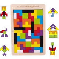 DREVENÉ PUZZZLE BLOCKS TETRIS 3D MONTESSORI Eco Wood