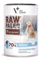 RAW PALEO Monoproteín tresky pre dospelých 400g