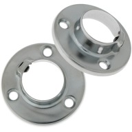 2x Rukoväť rozeta na nábytkovú tyč Fi 25mm, chróm