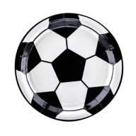 Narodeninové taniere Futbal na papierové narodeniny, 18 cm, 6 kusov