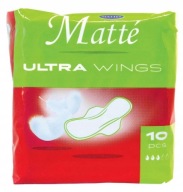 Matné matné ultra hygienické vložky s krídelkami 10 kusov