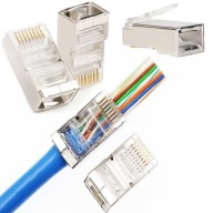 Zástrčky RJ45 8P8C, priame kat. 6E tienená cena za 2 ks.