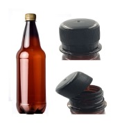 fľaša na pivo, cider, víno, 1l + silný uzáver