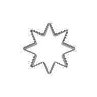 Formička mini hviezda 2cm - osemcípa hviezda