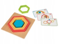 Hravý DREVENÝ GEOMETRICKÝ HÁDANKA 3+ MONTESSORI