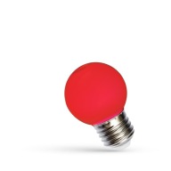LED žiarovka E27 BALL 1W červená WOJ+11795