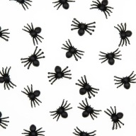 Halloweenske konfety Spiders black 100ks dekoračné plastové chrobáčiky