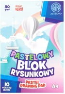 ASTRA A4 BLOK NA KRESLENIE 80g/10 FAREBNÝ pastel