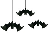 SUPER Závesné dekorácie Halloween Bats 3 ks