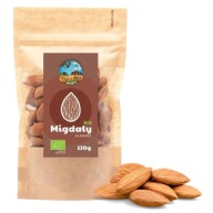 Čerstvé prírodné BIO KETO Diétne mandle veľké celé s certifikátom 120g