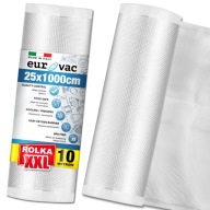 Vrúbkovaná FÓLIA na vákuovú zváračku RUKÁV 25cm ROL XXL 10m 25x1000