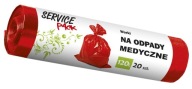 Vrecia na medicínsky odpad, pevný kôš, 120L, 20 kusov