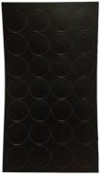Samolepiaca čiapočka 20mm SMOOTH BLACK 325