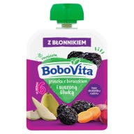 BoboVita Hrušková pena s cviklou a sušenými slivkami po 6 mesiacoch 80 g