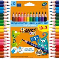 BIC KIDS EVO TROJUHOLNÍKOVÉ HRUBÉ PEČUZKY PRE DETI ECO 12 FAREB