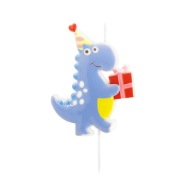 Dino Dinosaur Blue narodeninová torta Sviečka Dino Party