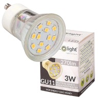 LED žiarovka pre halogénové žiarovky GU11 Závit 3W neutrálny