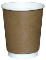 250ml papierový pohár na horúce nápoje, 25 ks. - dvojvrstvový kraft