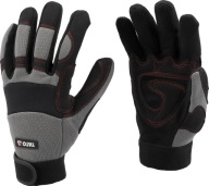 SYNTETICKÉ PRACOVNÉ RUKAVICE YATO NA VELCRO, VYSTUŽENÉ, VEĽKOSŤ 8