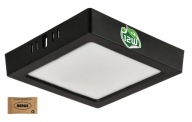 LED stropné svietidlo prisadené na povrch 12W 1200lm 4000K čierny štvorec