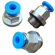Priamy zásuvný pneumatický konektor fi 4mm závit 1/8