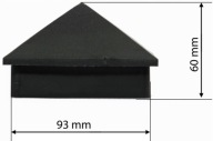 Striešky/hmoždinky na plotové stĺpiky 93x93mm