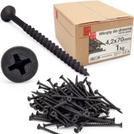 GK skrutky do dosky 25mm 4,2x70 do dreva, sadrokartónu, fosfátovaný FOSFAT, 1 kg