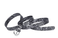 Klasický dámsky opasok, strieborné šupiny, 1,5 cm