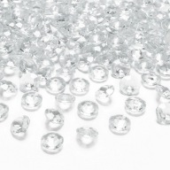 DIAMANTY na stoly, 100 ks, ČÍRA, prijímanie