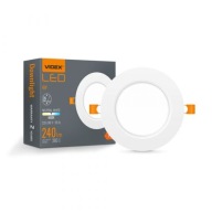 Zápustné biele LED svietidlo VIDEX 4W 240lm 9,8cm okrúhle