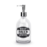 Dávkovač tekutého mydla, sklenený, 450 ml