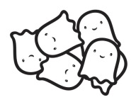 Obojstranná papierová dekorácia Merry Ghost 12 ks