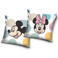 Dekoračná obliečka na vankúšik 40x40 SOFT VELVET pre dieťa Mickey a Minnie Mouse