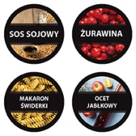 Nálepky na korenie, etikety na zaváracie poháre, 160 kusov