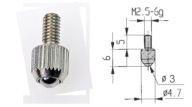 ČÍSELNÍK KONTROLKA, CYLINCOVÝ/GULOVÝ, 6 x 3 mm