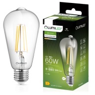E27 EDISON ST64 LED žiarovka 8W = 60W 4000K Neutrál FILAMENT DEKORATÍVNE RETRO