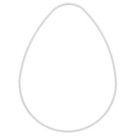 Kovový lem, základňa lapača snov na vajíčka, 10 cm, biela
