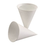 Kónický papierový pohár na vodu, ekologický kornút, 120 ml, 200 ks.